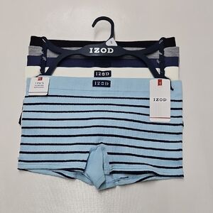 Izod Woman's Seamless Boyshorts Set 5-Pack - Light Blue, Navy, White